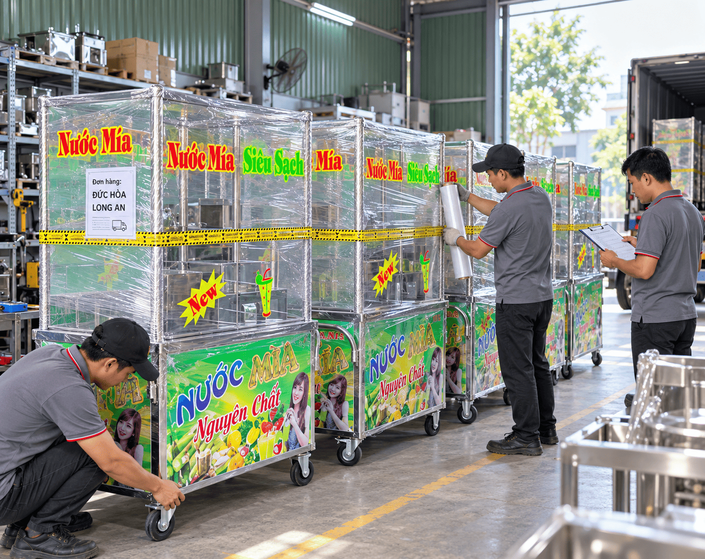 Xe nước mía siêu sạch tại Long An