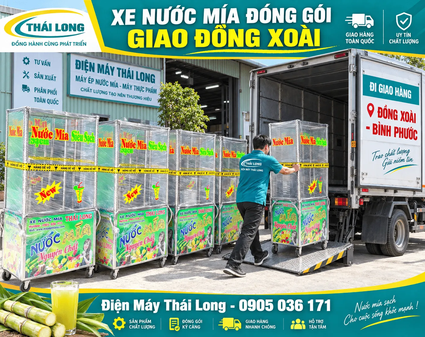 Xe nước mía giao Đồng Xoài Bình Phước