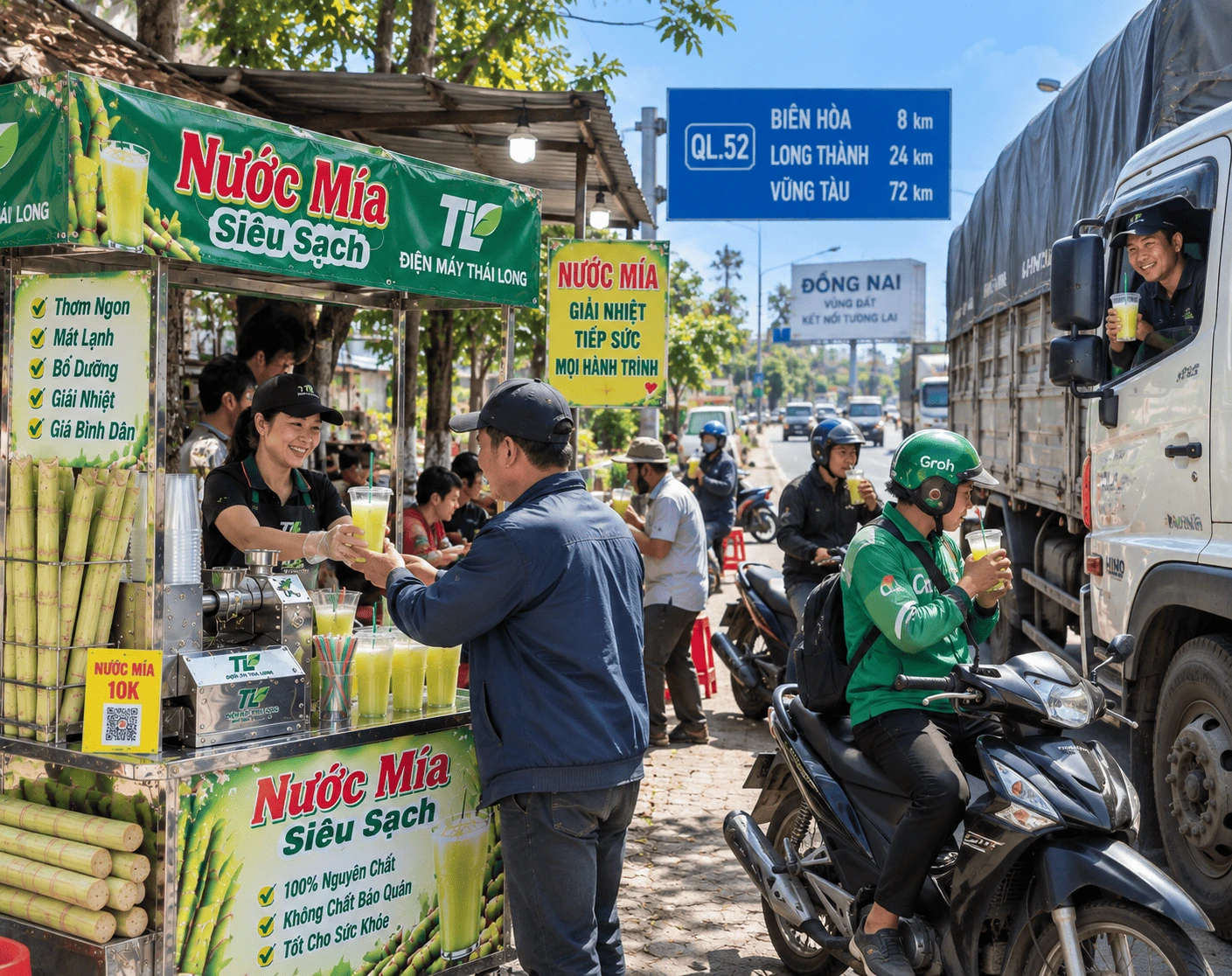 Xe nước mía Thái Long tại Đồng Nai