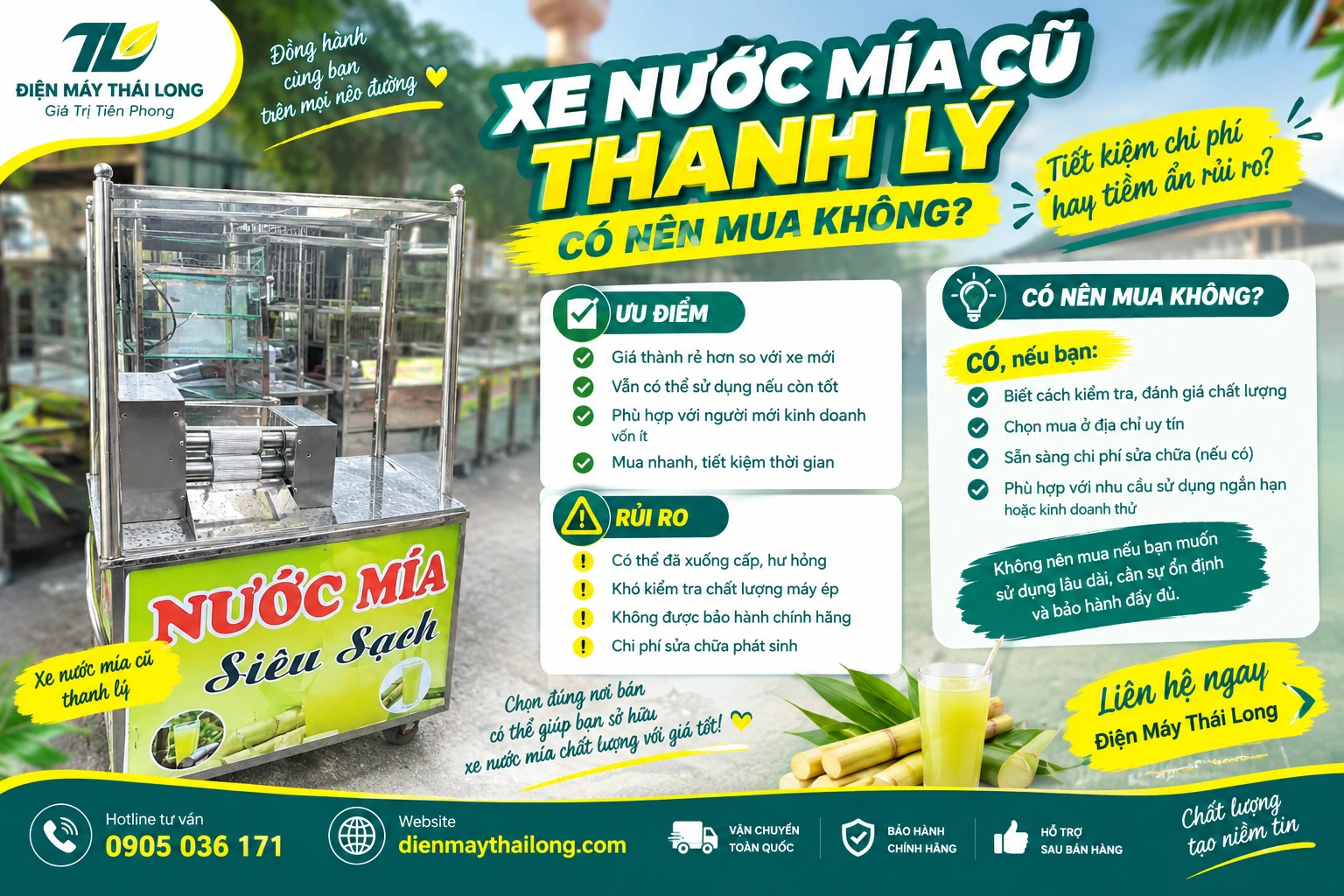 Xe nước mía thanh lý tại TPHCM