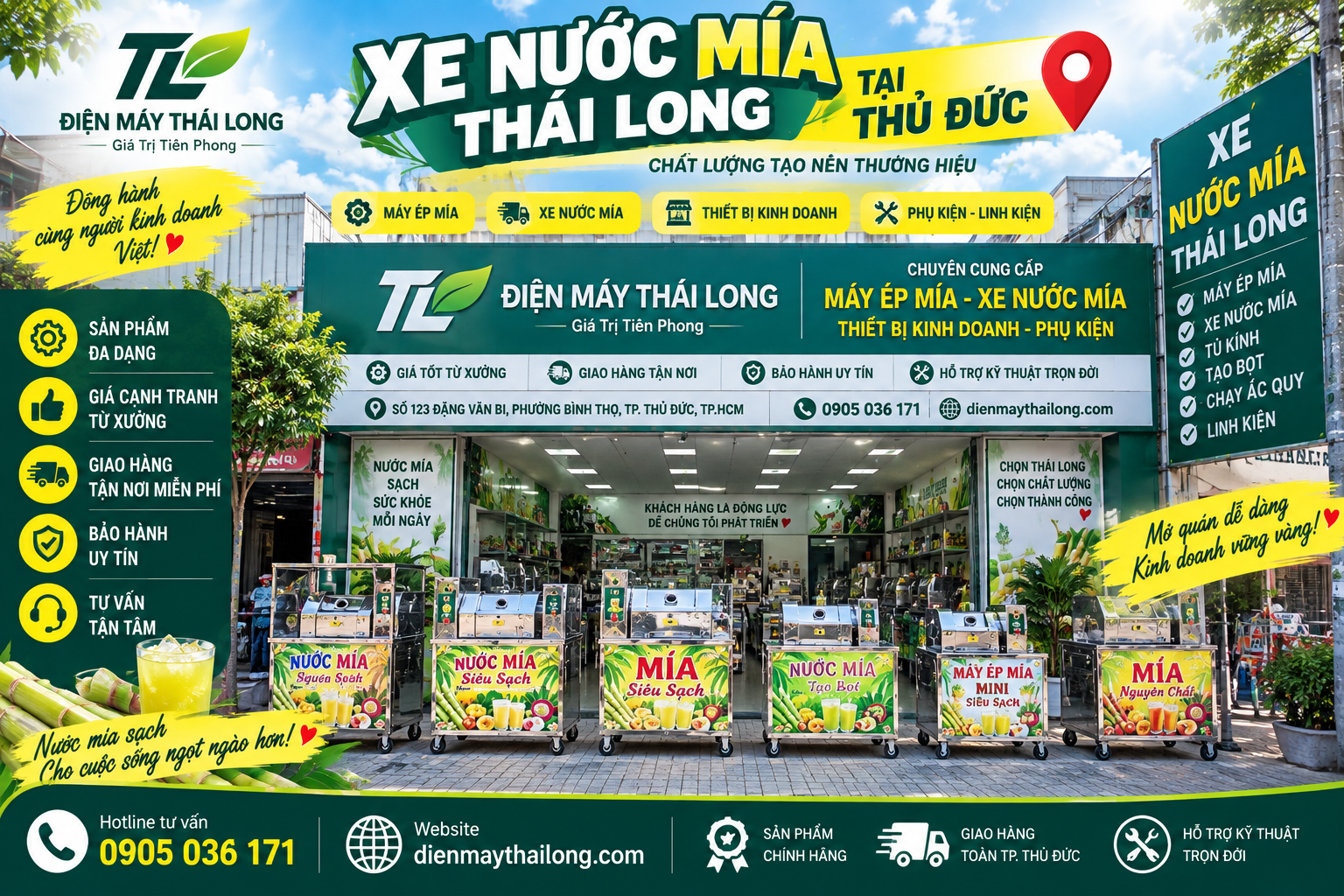 Xe nước mía tại Thủ Đức - cửa hàng
