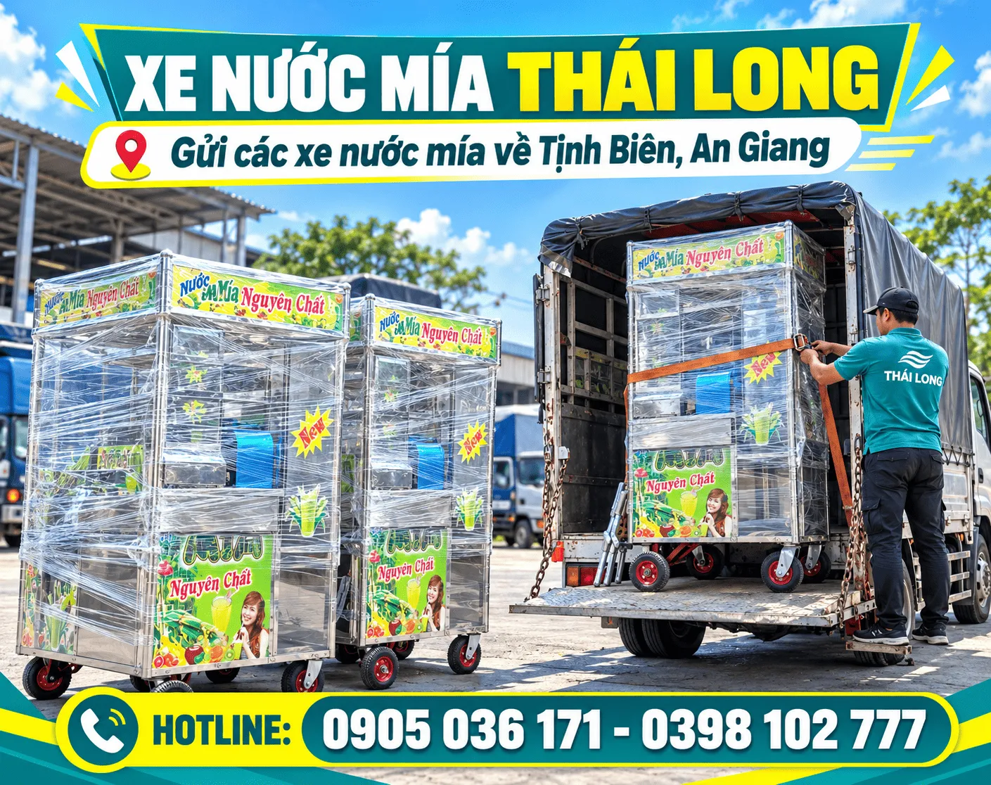 Xe nước mía giao Tịnh Biên An Giang