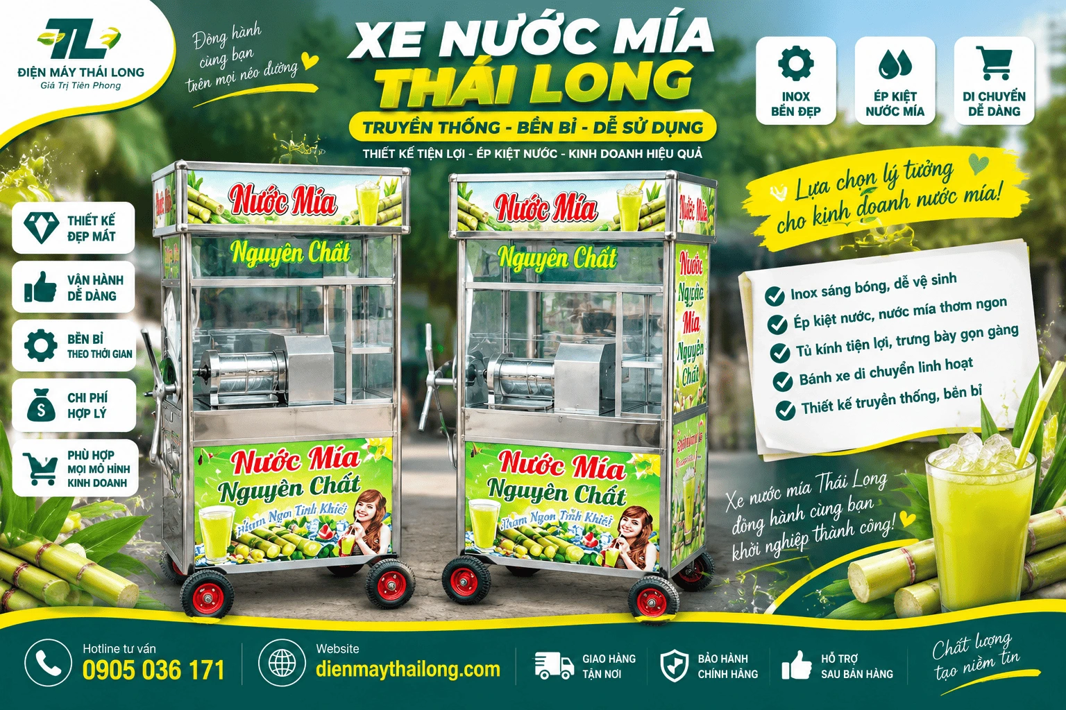 Xe nước mía truyền thống tại TPHCM