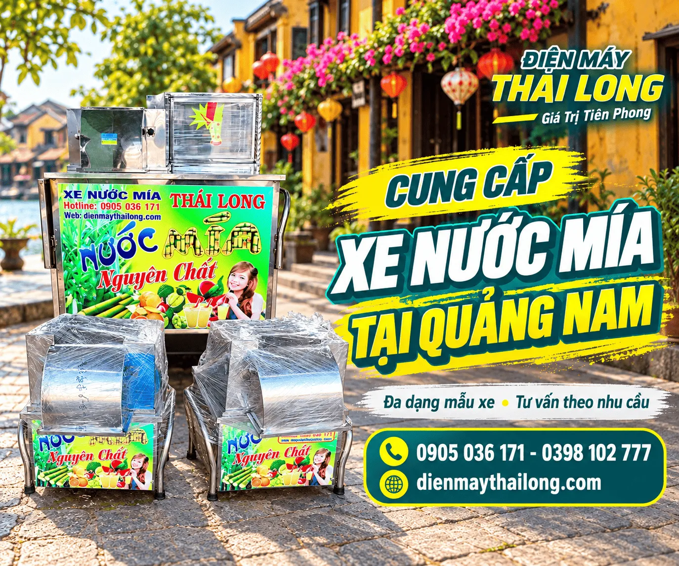 Cung cấp xe nước mía, máy ép mía tại Quảng Nam