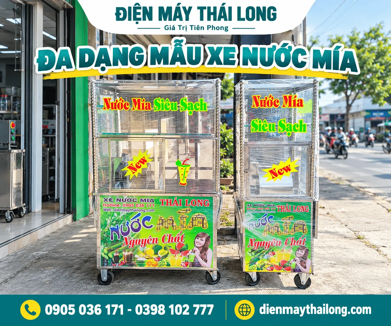 Xe nước mía, máy ép mía Nha Trang Khánh Hòa 2