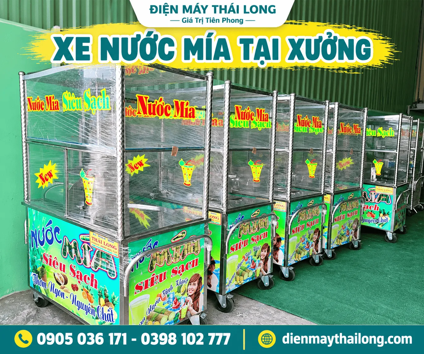 Xe nước mía, máy ép mía Nha Trang Khánh Hòa 3