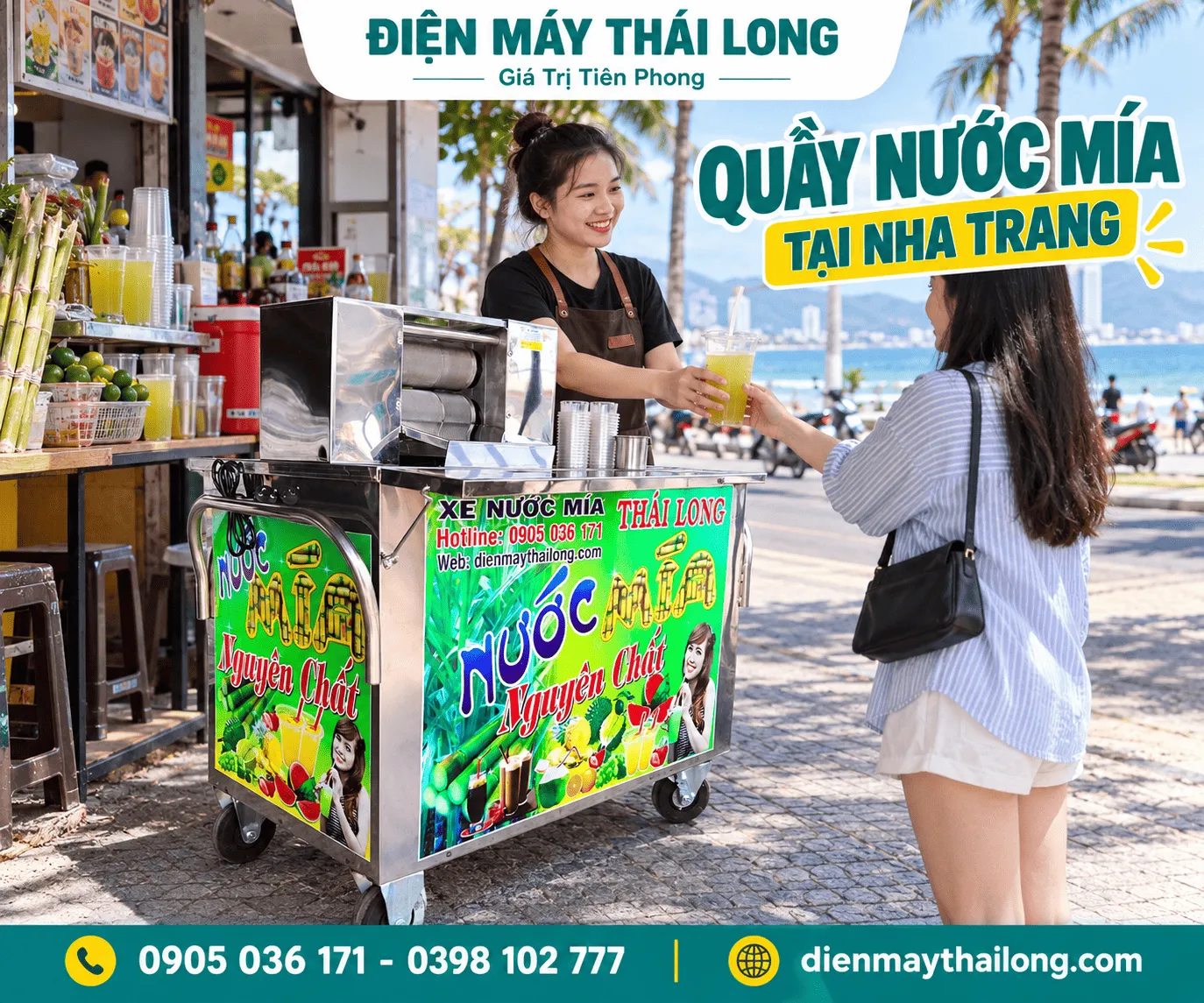 Xe nước mía, máy ép mía Nha Trang Khánh Hòa 1