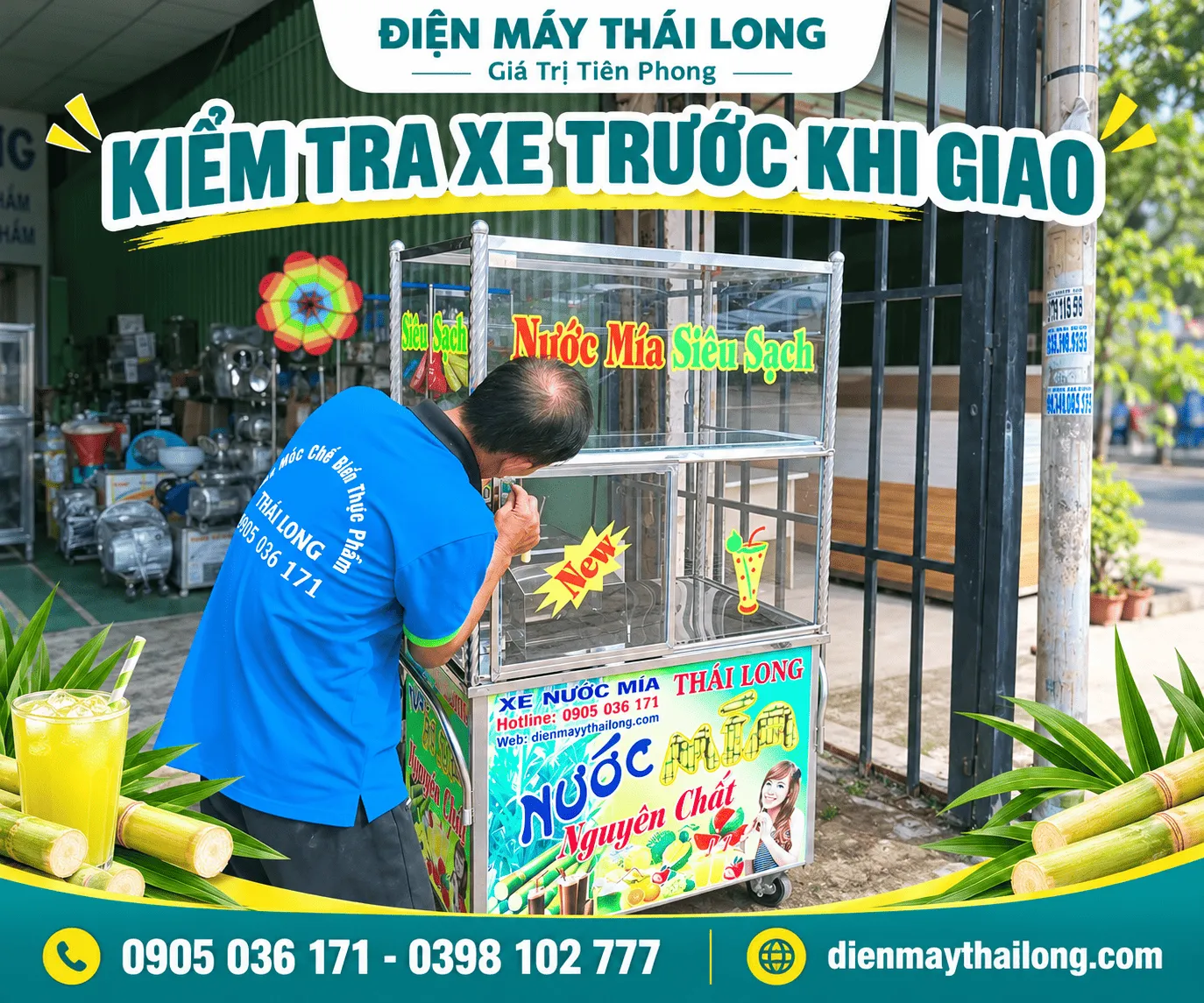 Xe nước mía, máy ép mía Nha Trang Khánh Hòa 5