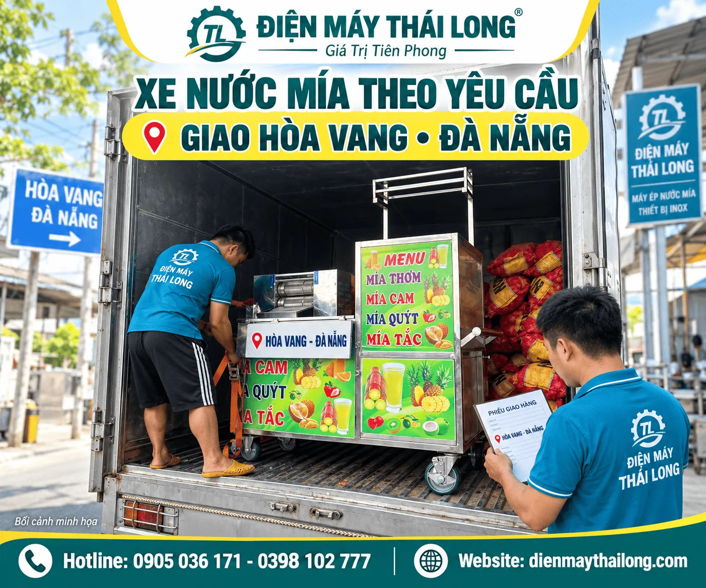 Xe nước mía theo yêu cầu giao Đà Nẵng