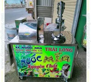 Xe Nước Mía Không Tủ Kính Bàn Dài