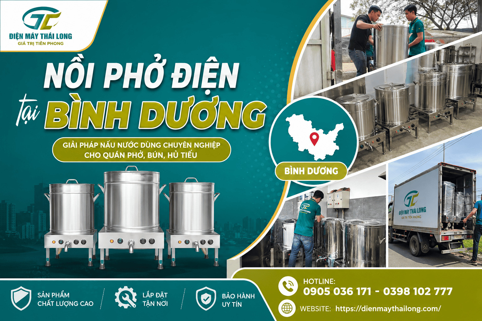 Nồi phở điện tại Bình Dương