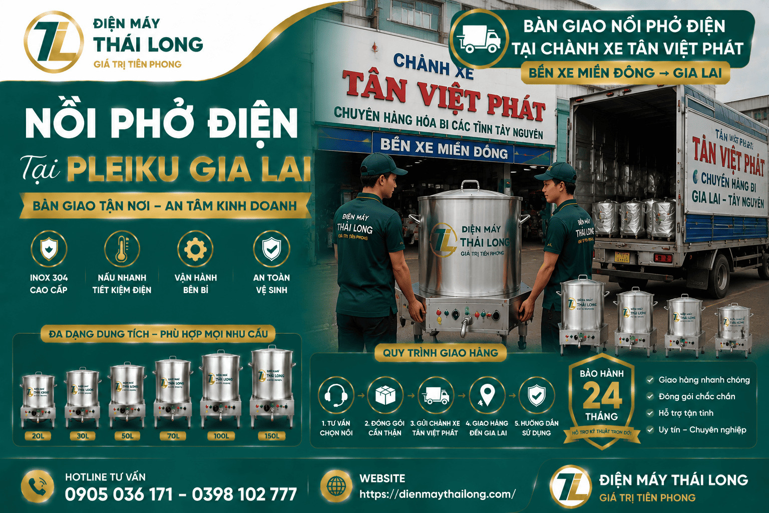 Nồi phở điện ở Gia Lai