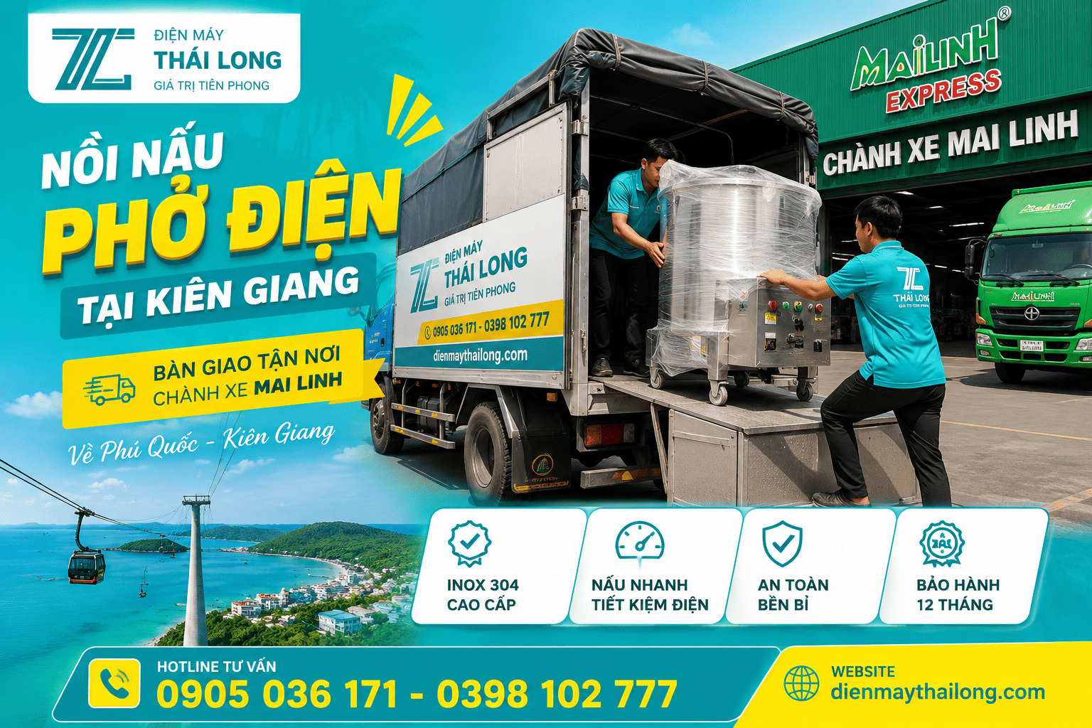 Nồi phở điện tại Kiên Giang
