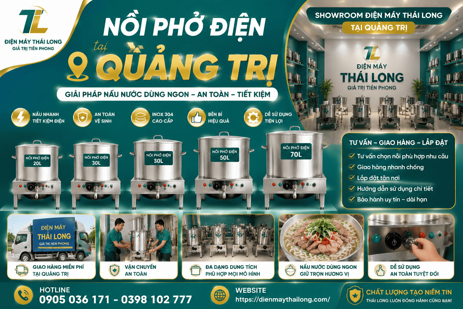 Nồi phở điện tại Quảng Trị