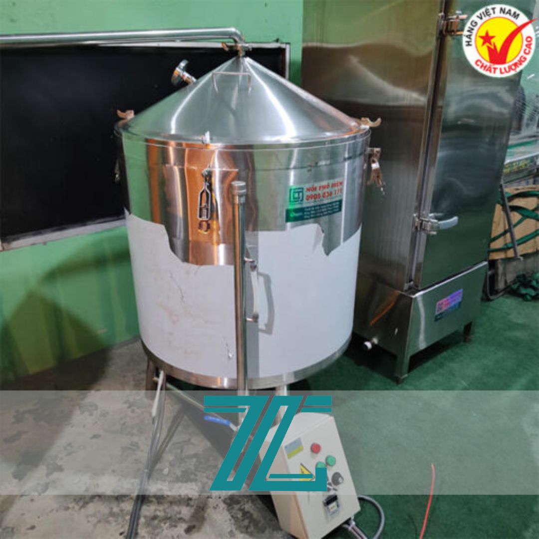 Nồi nấu rượu bằng điện không chỉ mang lại năng suất cao và tiết kiệm nhiên liệu mà còn giúp thực hiện quy trình nấu rượu sạch