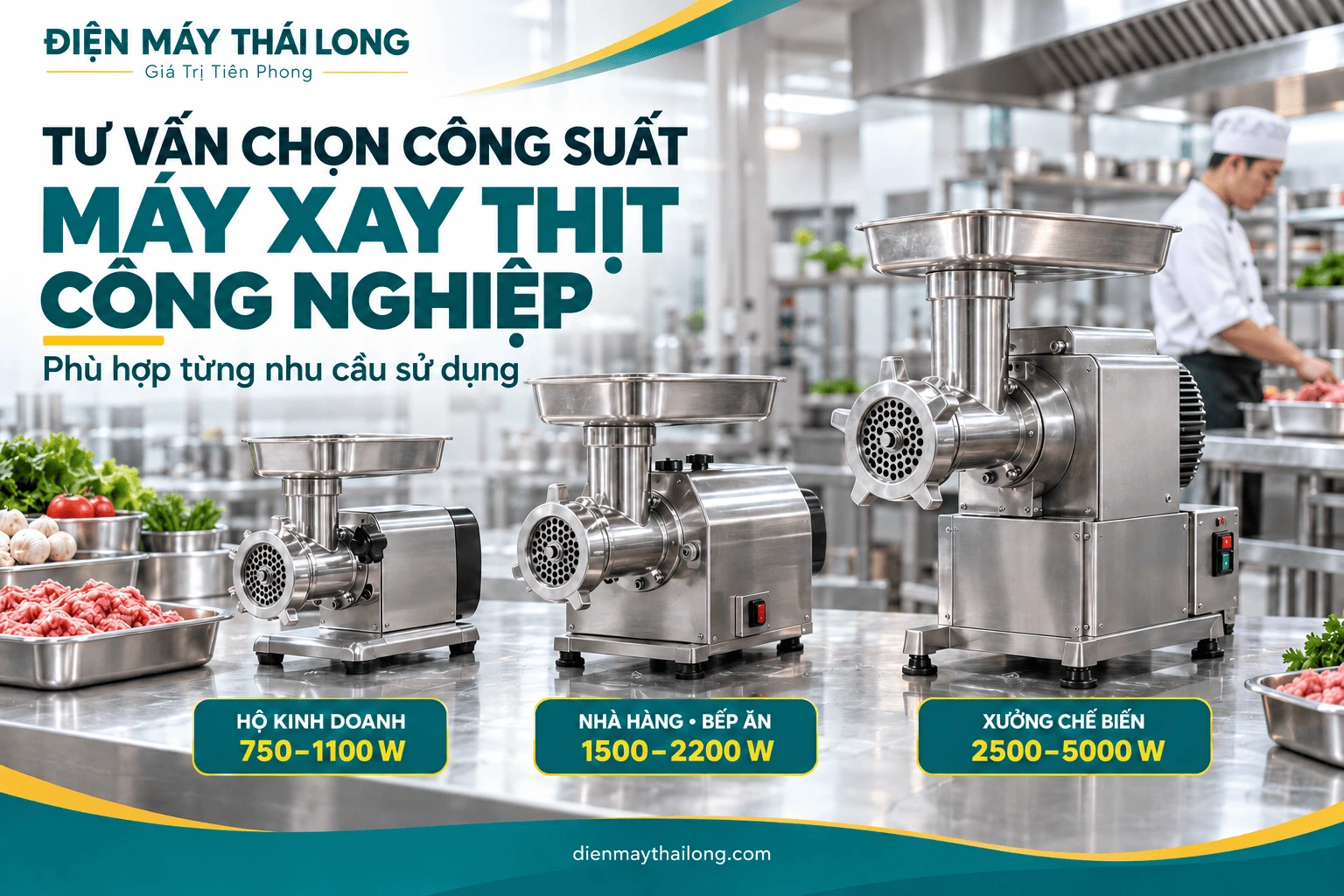 Hướng dẫn lựa chọn máy xay thịt công nghiệp phù hợp