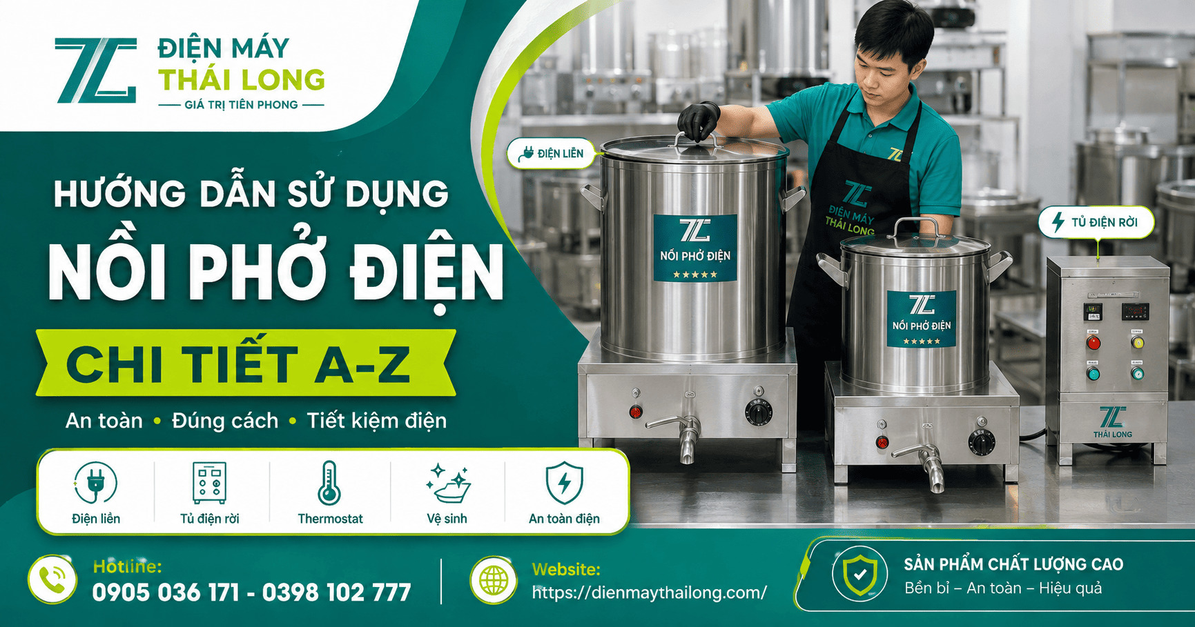 Hướng dẫn sử dụng nồi phở điện chi tiết