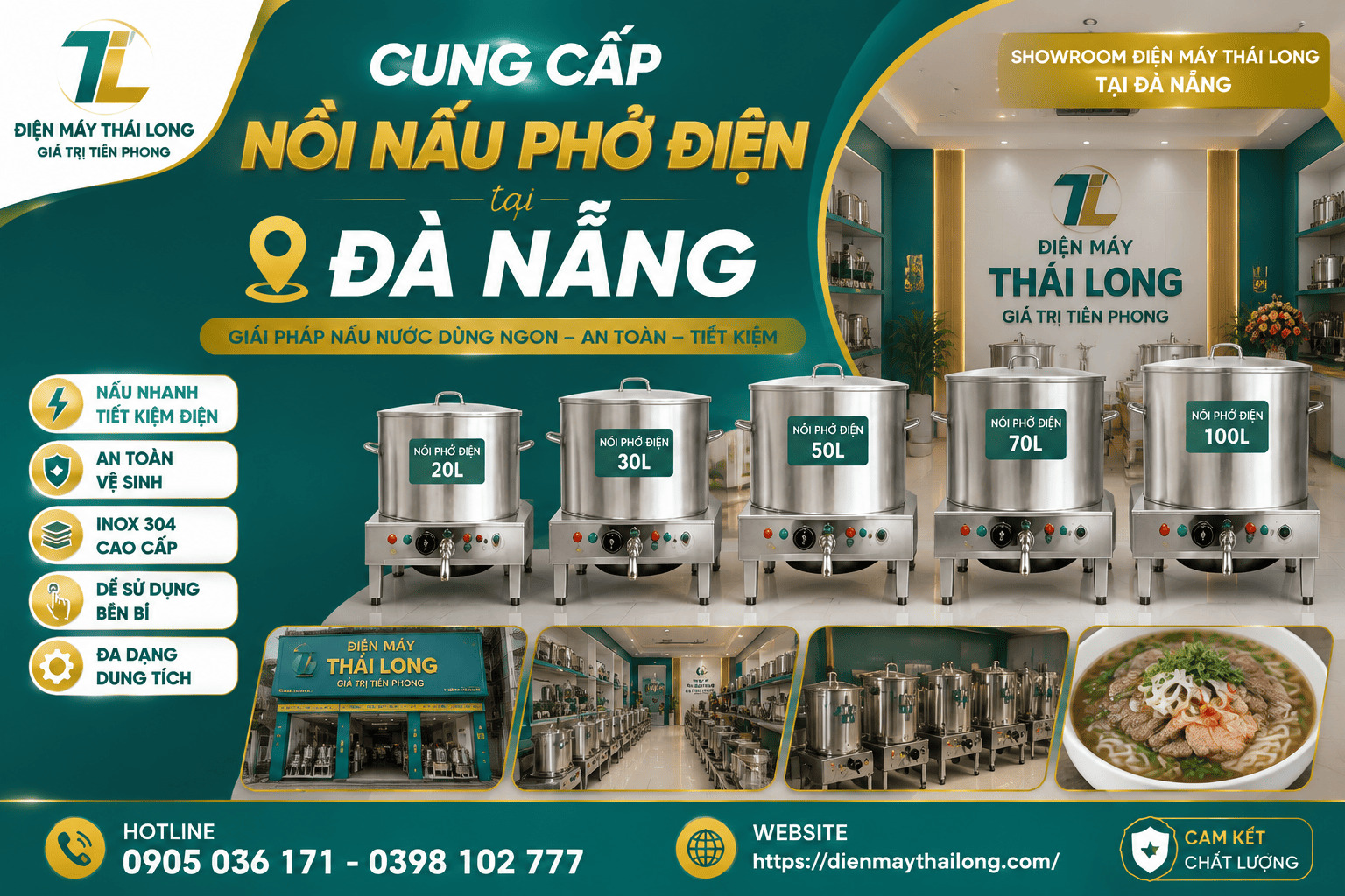 Nồi nấu phở điện tại Đà Nẵng