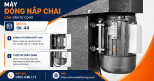 Máy đóng nắp chai thủy tinh