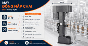 Máy đóng nắp chai bán tự động SK-40
