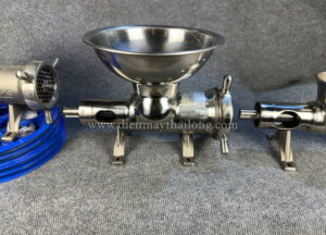 Máy xay thịt cá công nghiệp cối 32 inox
