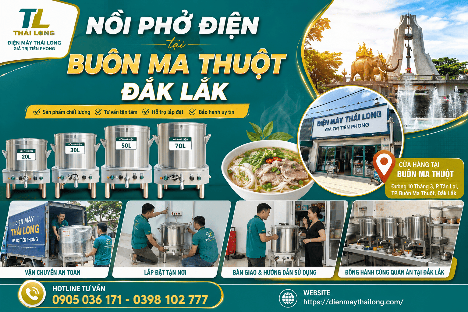 Nồi phở điện tại Buôm Ma Thuột Đắk Lắk