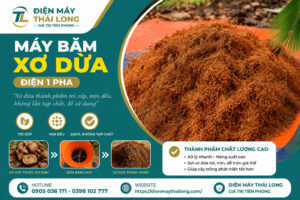 Thành phẩm xơ dừa khi dùng máy