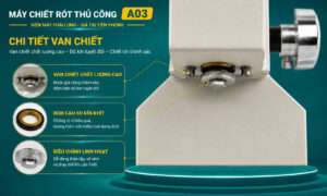 Vòi chiết của máy chiết rót A03