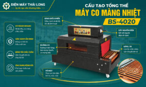 Cấu tạo của máy co màng BS-4020