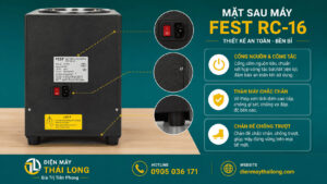 Cấu tạo mặt sau của máy FEST RC-16
