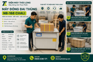 Máy đóng đai thùng bán tự động NB-168
