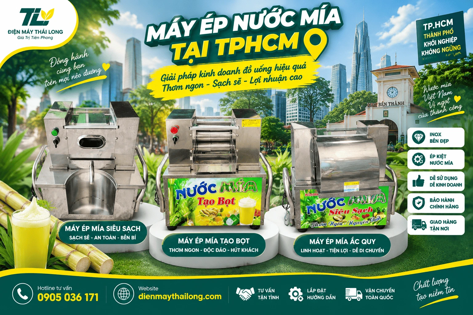 Máy ép nước mía tại TPHCM