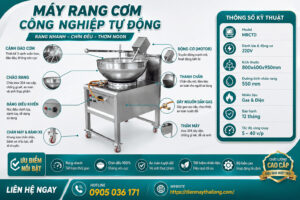 Máy rang cơm công nghiệp