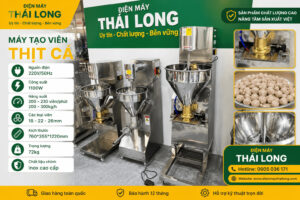 Máy làm viên thịt cá cáo cấp