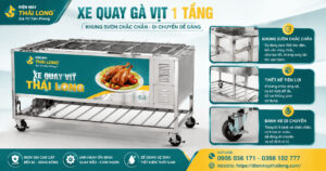 Cấu tạo khung xe quay vịt gà 1 tầng