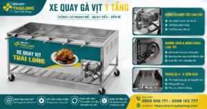 Xe quay gà vịt 1 tầng