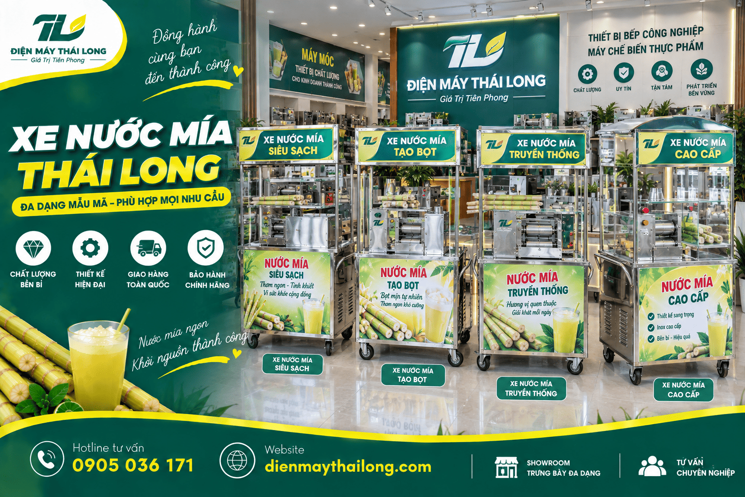 Báo giá xe nước mía các loại