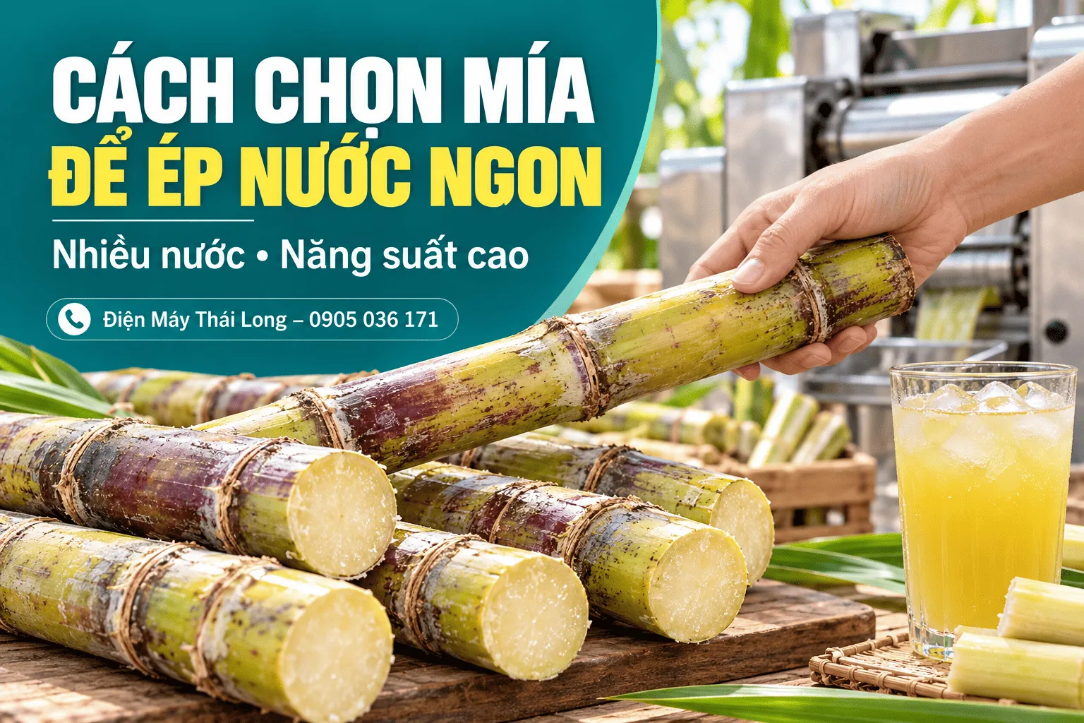 Cách chọn mía để ép nước mía ngon hơn