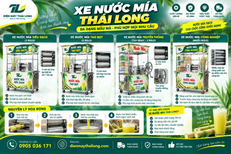 Cấu Tạo Và Nguyên Lý Hoạt Động Của Xe Nước Mía