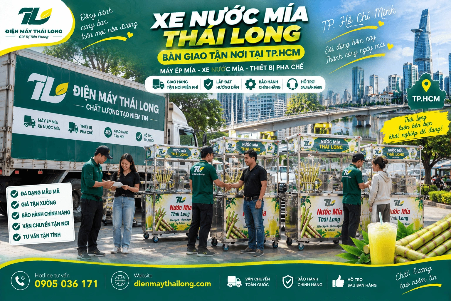 Cung cấp xe nước mía tại TPHCM