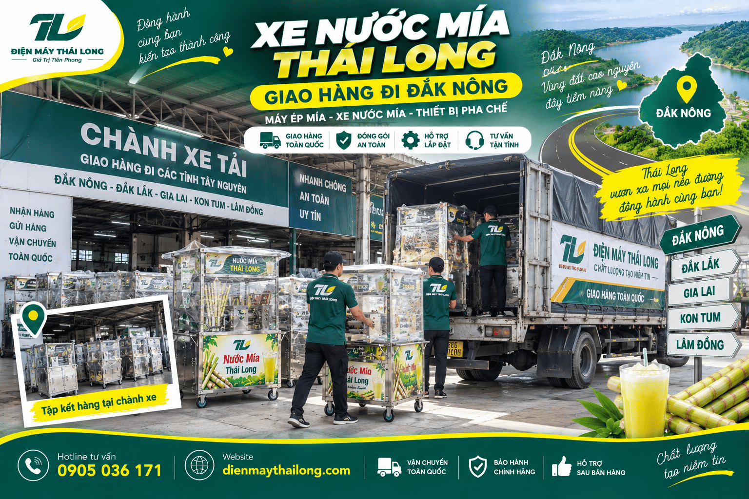 Cung cấp máy ép mía và xe nước mía tại Đắk Nông
