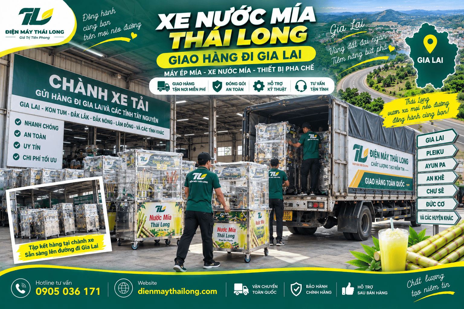 Cung cấp máy ép mía và xe nước mía tại Gia Lai