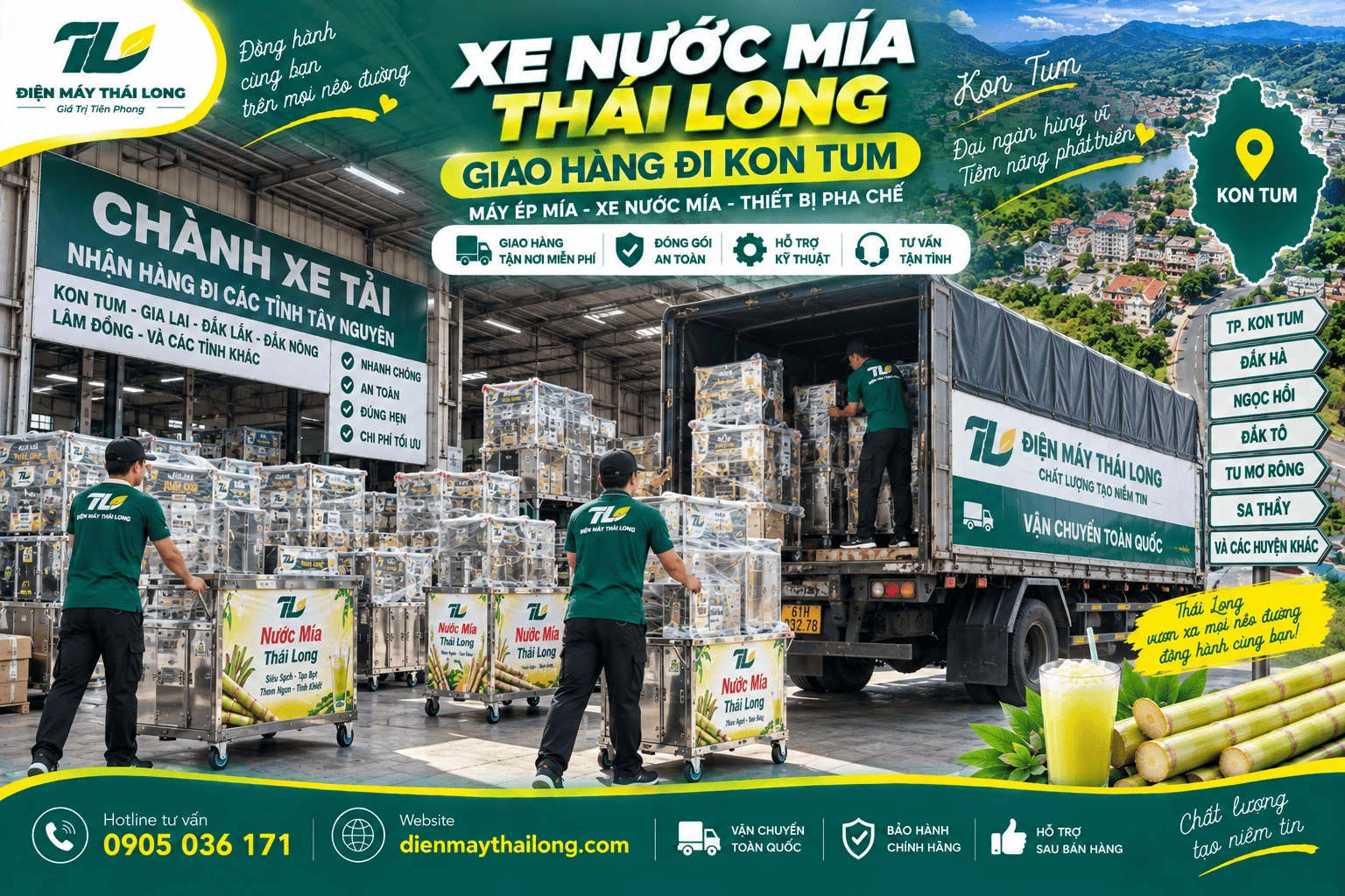 Cung cấp máy ép mía và xe nước mía tại Kon Tum