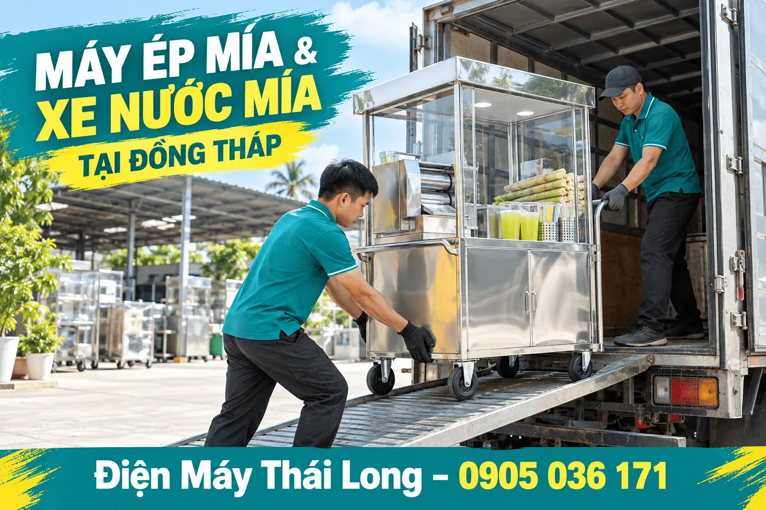 Cung cấp máy ép nước mía và xe nước mía tại Đồng Tháp