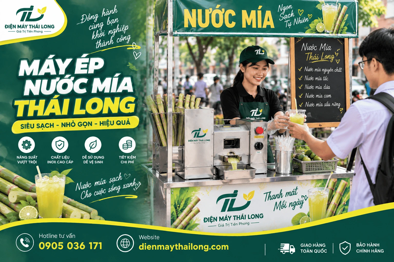 Máy ép nước mía siêu sạch