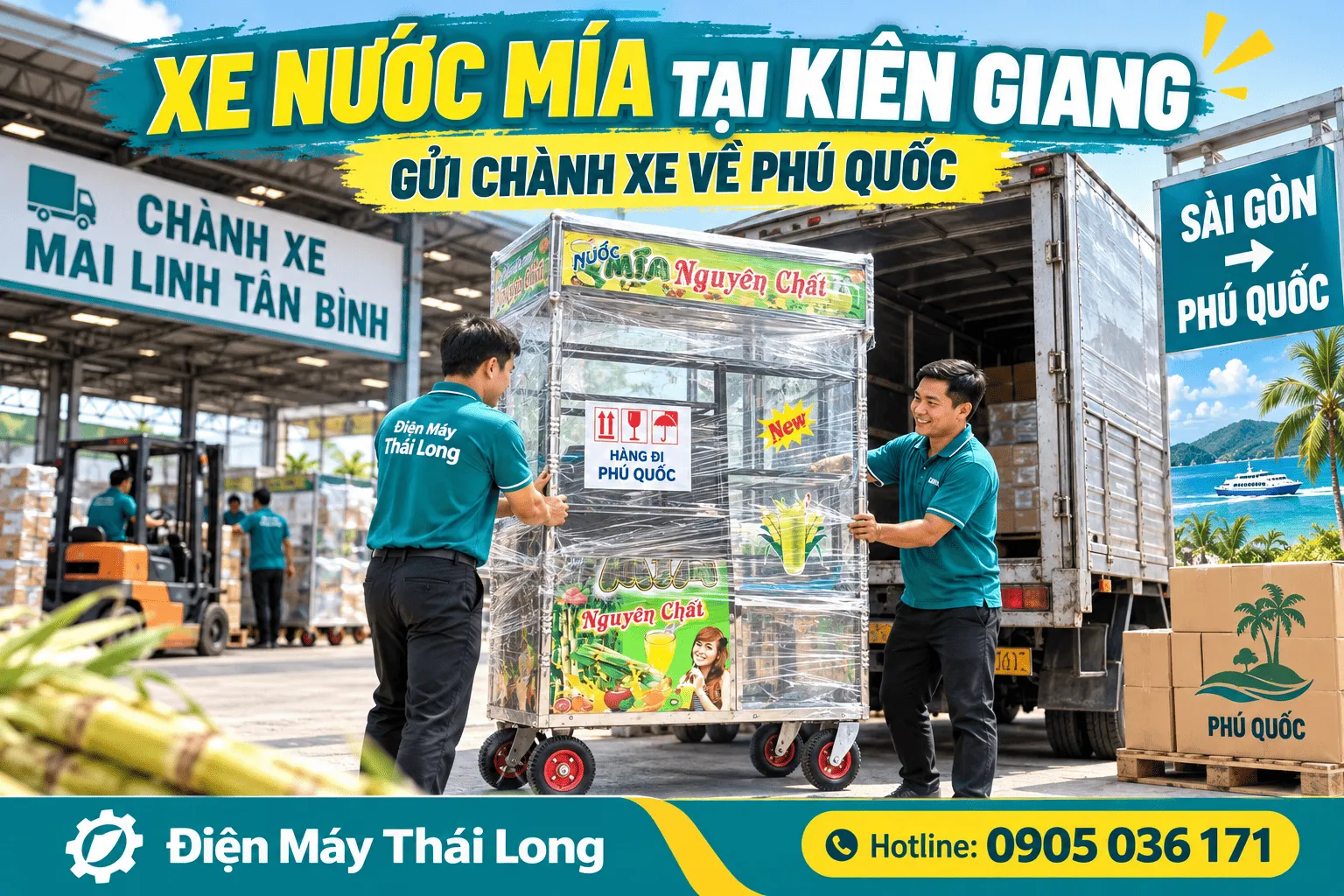Cung cấp máy ép mía, xe nước mía tại Kiên Giang