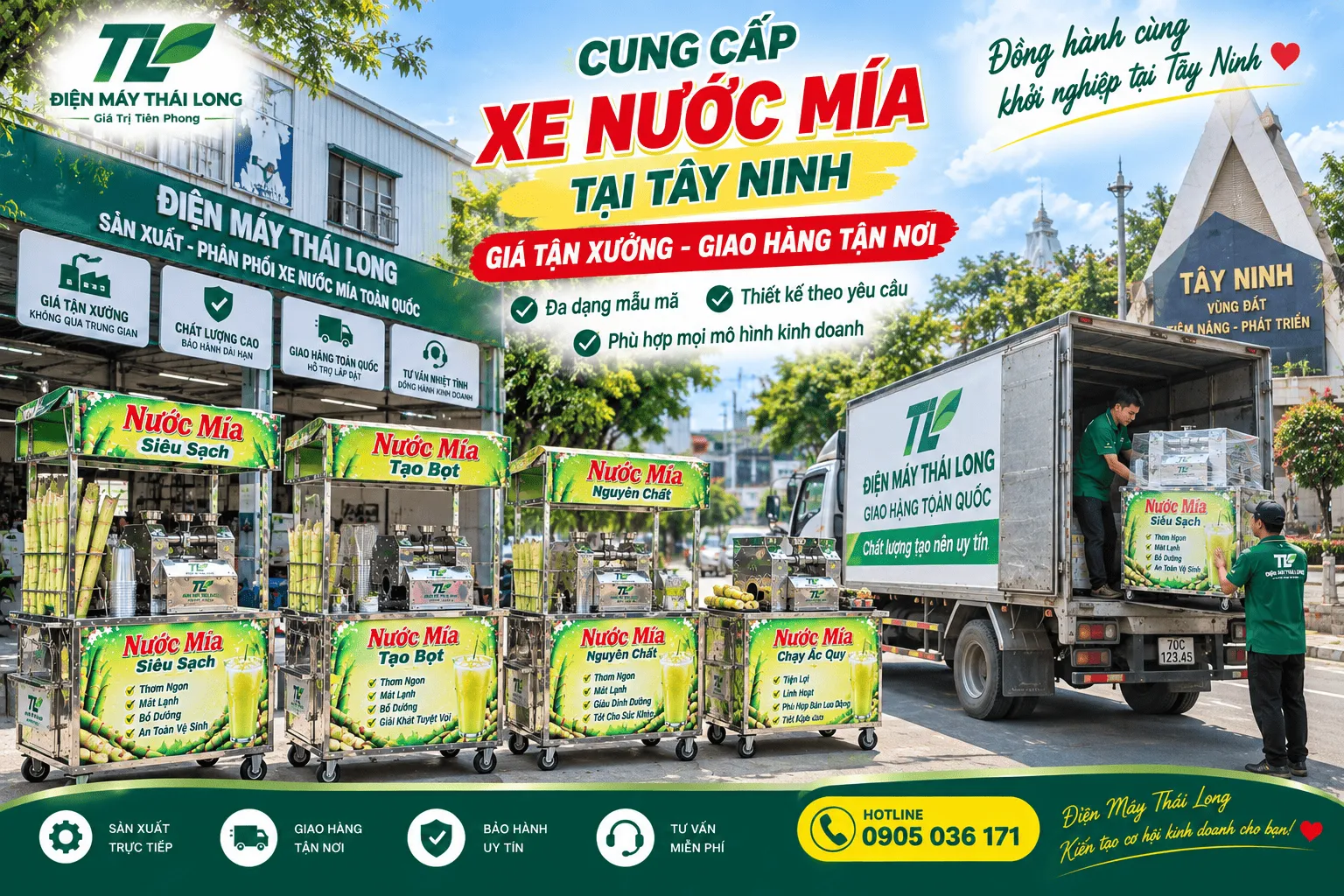 Cung cấp xe nước mía tại Tây Ninh
