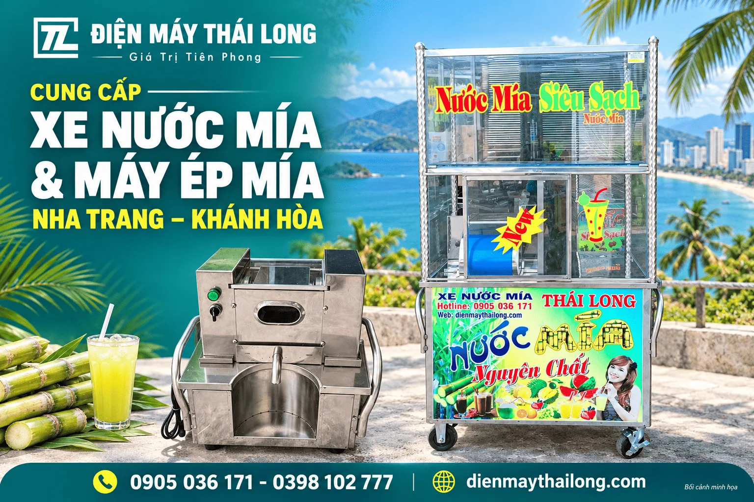 Xe nước mía, máy ép mía Nha Trang Khánh Hòa 13